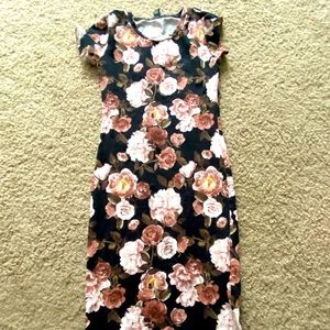 A line floral dress